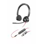 HP Poly Blackwire 3325 stereo ausinės su USB-C kištuku, 3,5 mm lizdu ir USB-C/A adapteriu