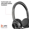 HP Poly Voyager 4320 USB-C belaidė ausinė su BT700 siųstuvu, biurui / skambučių centrui, juoda