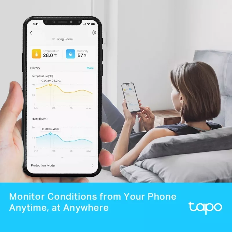 TP-Link Tapo T315 belaidis temperatūros ir drėgmės jutiklis su E-Ink ekranu