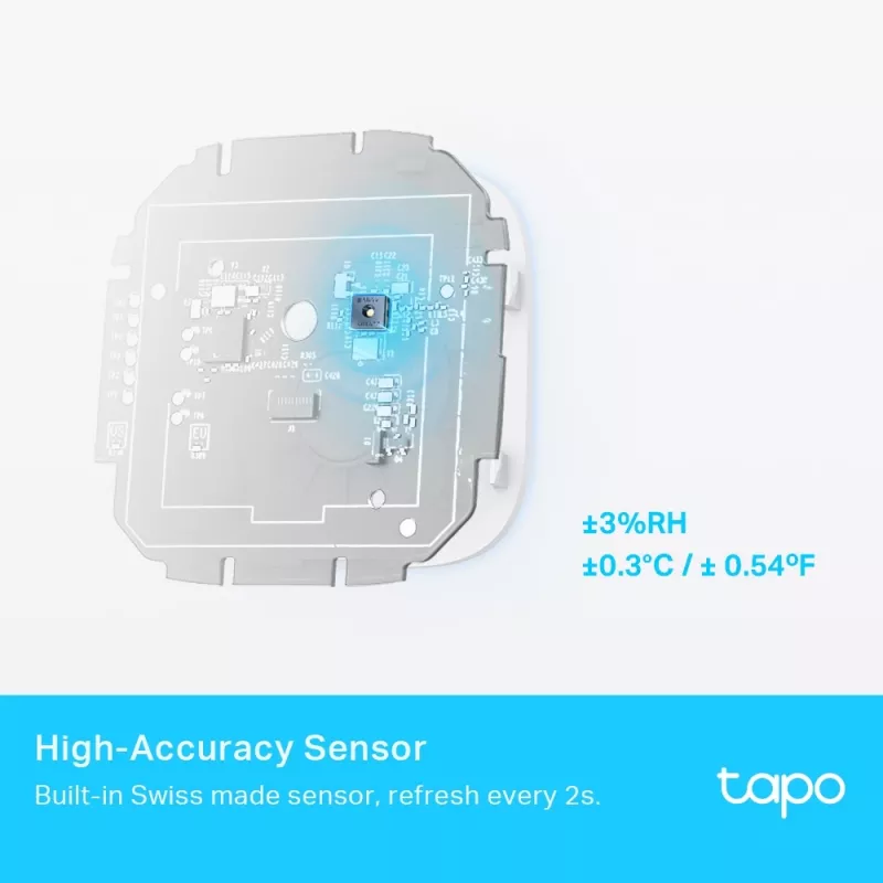 TP-Link Tapo T315 belaidis temperatūros ir drėgmės jutiklis su E-Ink ekranu