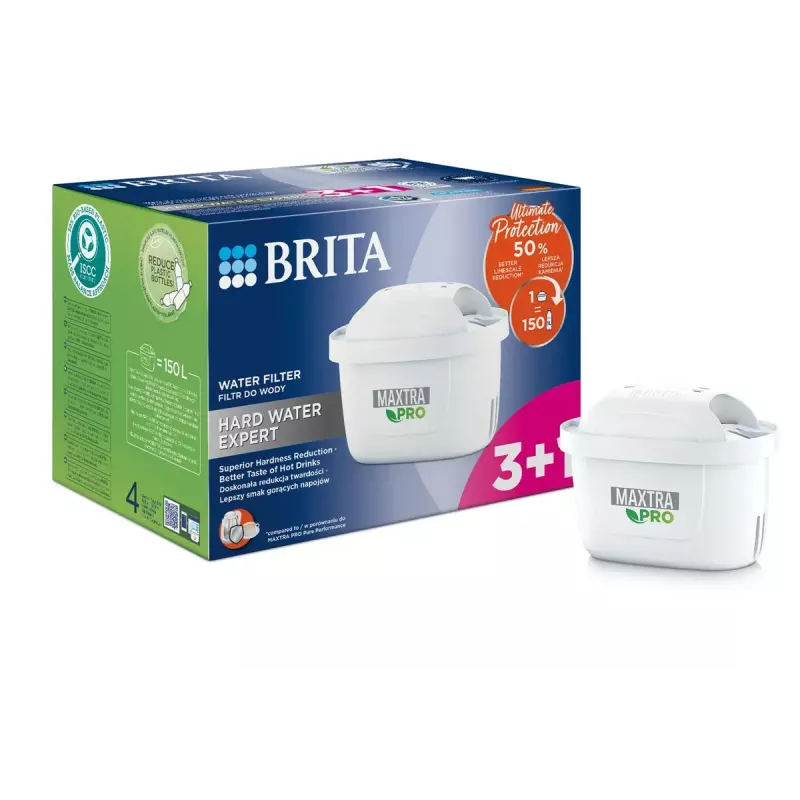 Vandens filtro kasetės BRITA Maxtra Pro Hard Water Expert — 3+1 vnt., 150 L vienai kasetei, skirtos ąsočiams ir dozatoriams