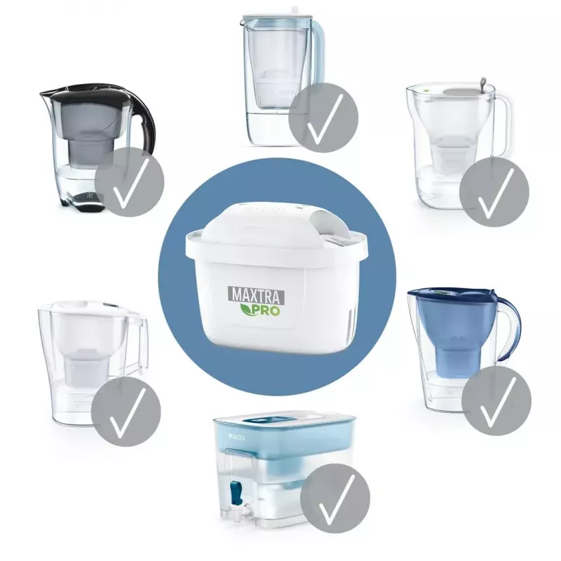 Vandens filtro kasetės BRITA Maxtra Pro Hard Water Expert — 3+1 vnt., 150 L vienai kasetei, skirtos ąsočiams ir dozatoriams