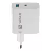 NATEC NUC-2142 belaidis mobiliojo įrenginio įkroviklis, USB-C PD 3.0 + USB-A, 5–20V iki 3A, 45 W, baltas