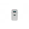 NATEC NUC-2142 belaidis mobiliojo įrenginio įkroviklis, USB-C PD 3.0 + USB-A, 5–20V iki 3A, 45 W, baltas