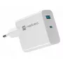 NATEC NUC-2142 belaidis mobiliojo įrenginio įkroviklis, USB-C PD 3.0 + USB-A, 5–20V iki 3A, 45 W, baltas