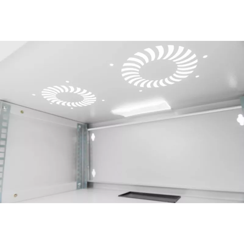DIGITUS 4U sieninis kabinetas - SOHO neišardytas 241x540x400 mm pilnas stiklinis priekinis durys pilka