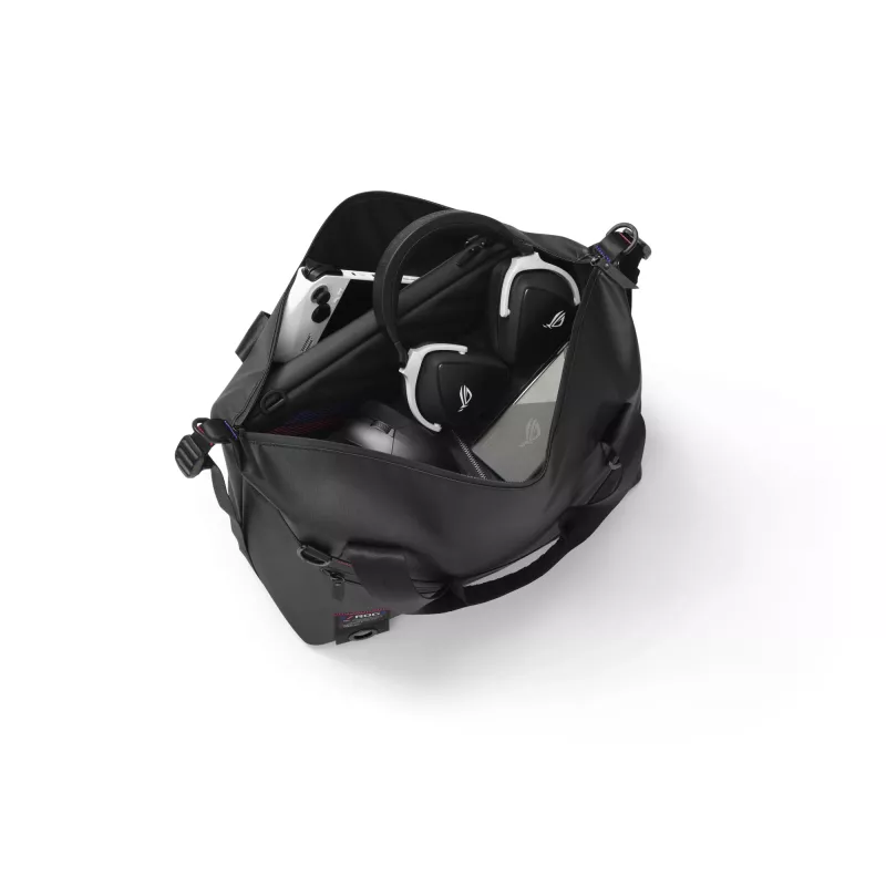 ASUS ROG SLASH Duffle Bag – vyriškas krepšys, juodas, poliesteris/PU/TPU