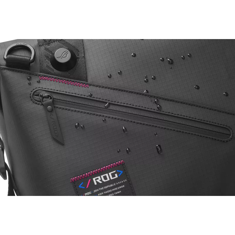 ASUS ROG SLASH Duffle Bag – vyriškas krepšys, juodas, poliesteris/PU/TPU