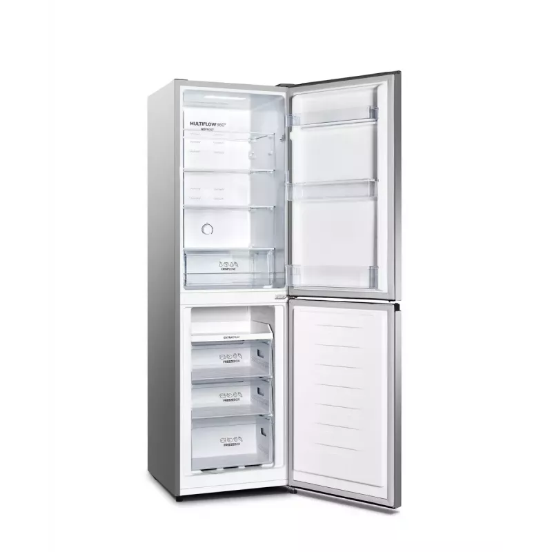Laisvai pastatomas šaldytuvas su šaldikliu Gorenje NRK 418 ECS4 — 256 L bendras, šaldytuvas 171 L No Frost, šaldiklis 85 L, 41 dB, energijos klasė E