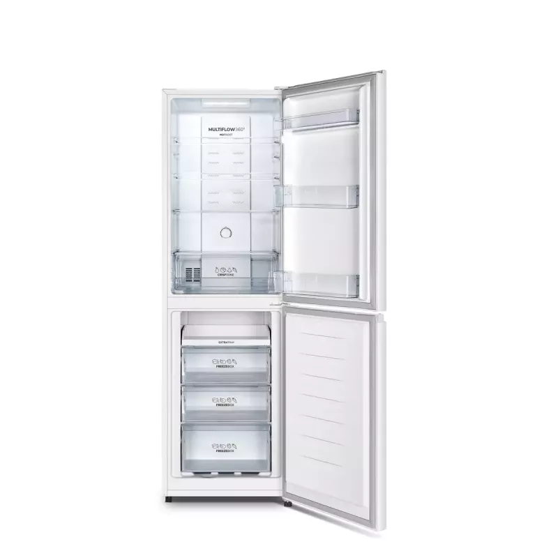 Laisvai pastatomas šaldytuvas Gorenje NRK418ECW4 – 256 L bendras, 171 L šaldytuvas, 85 L šaldiklis, No Frost, Multi-Airflow, baltas