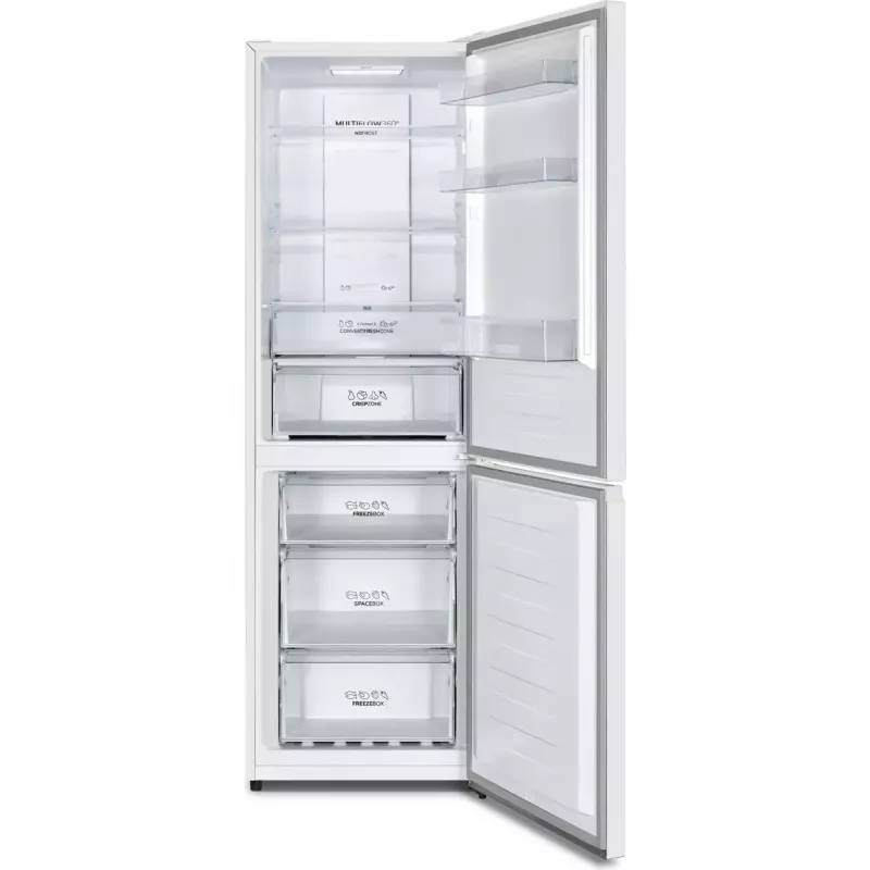Laisvai pastatomas šaldytuvas-šaldiklis Gorenje N619EAW4 – 304 L (207 L šaldytuvas, 97 L šaldiklis), No Frost, LED ekranas, dešinės pusės vyriai, 39 dB