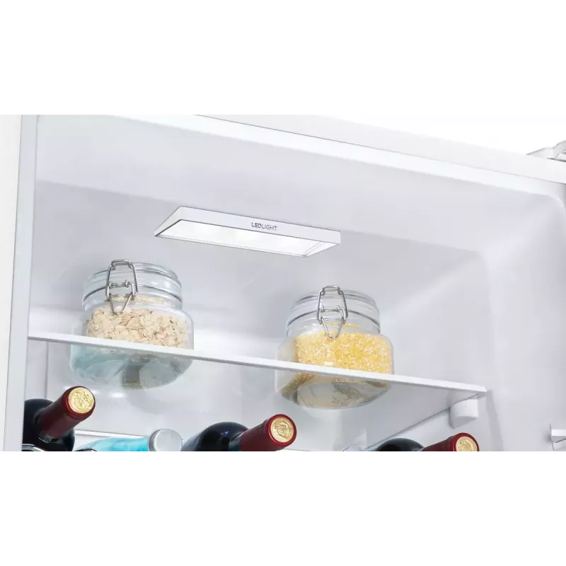 Laisvai pastatomas šaldytuvas-šaldiklis Gorenje N619EAW4 – 304 L (207 L šaldytuvas, 97 L šaldiklis), No Frost, LED ekranas, dešinės pusės vyriai, 39 dB