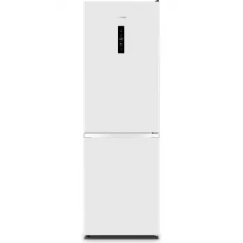 Laisvai pastatomas šaldytuvas-šaldiklis Gorenje N619EAW4 – 304 L (207 L šaldytuvas, 97 L šaldiklis), No Frost, LED ekranas, dešinės pusės vyriai, 39 dB