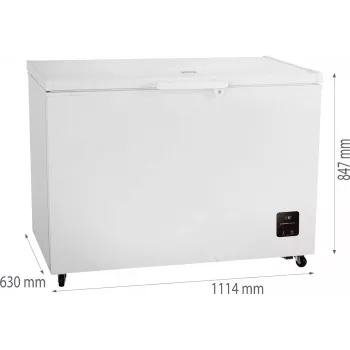 Šaldiklis skryninis Gorenje FH30EAW — 297 L nettalpa, energijos klasė E, laisvai pastatomas, ekranas, baltas
