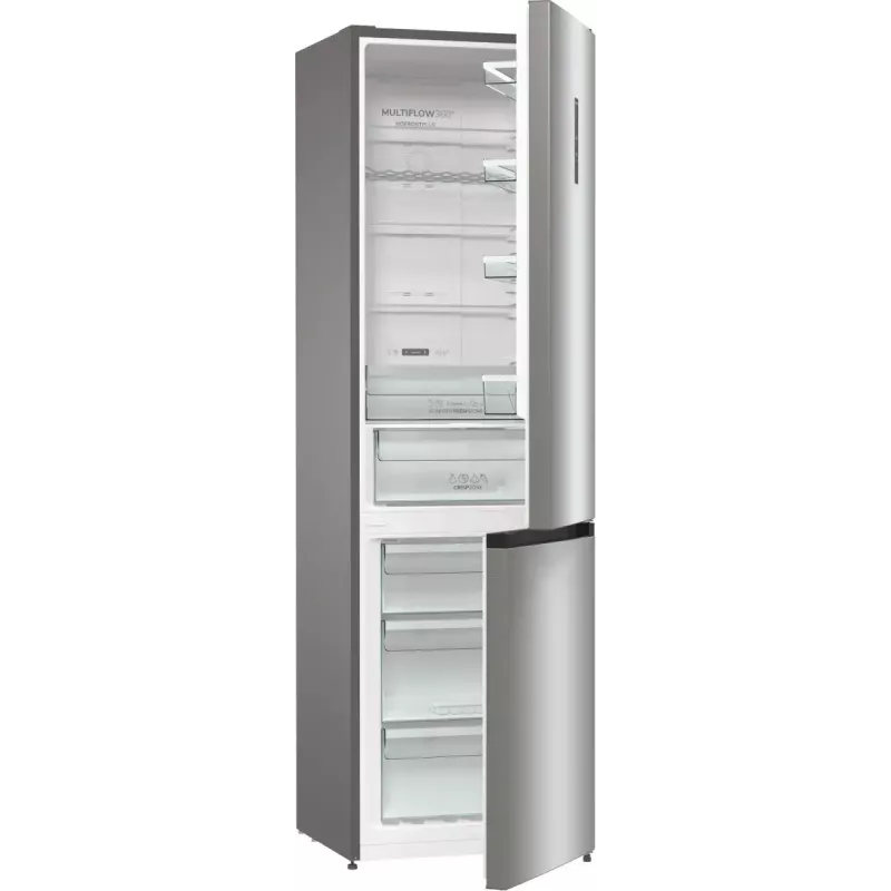 Gorenje NRK620CA2XL4 pastatomas šaldytuvas-šaldiklis, šaldiklis apačioje, 331 l (235 l + 96 l), No Frost Plus, energijos klasė C, pilkas