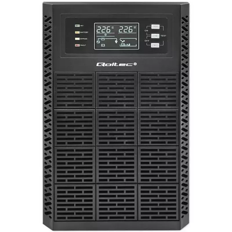 Nepertraukiamo maitinimo šaltinis QOLTEC 52282 3kVA Line-Interactive su LCD ekranu