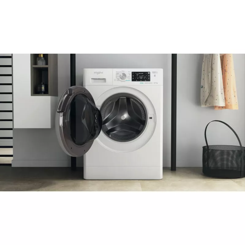 Whirlpool FFWDD 1076258 SV EE skalbyklė su džiovintuvu, laisvai pastatoma, priekinė pakrova, balta