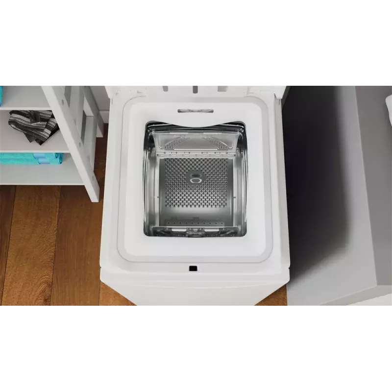 Skalbimo mašina su viršutiniu pakrovimu Indesit BTW L60400 EE/N — 6 kg, 1000 aps/min, balta