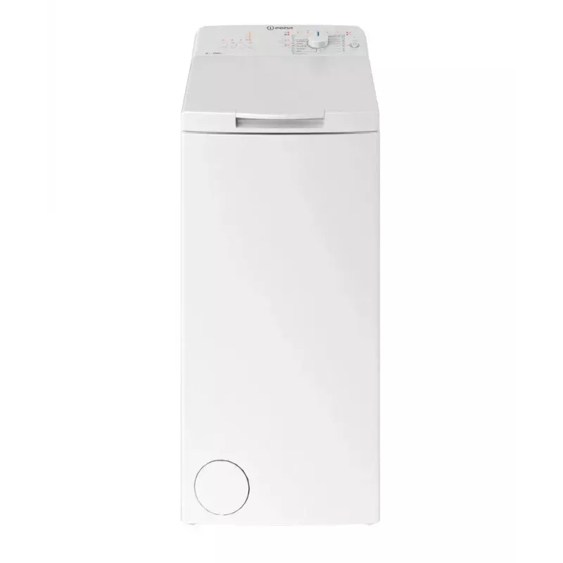 Skalbimo mašina su viršutiniu pakrovimu Indesit BTW L60400 EE/N — 6 kg, 1000 aps/min, balta