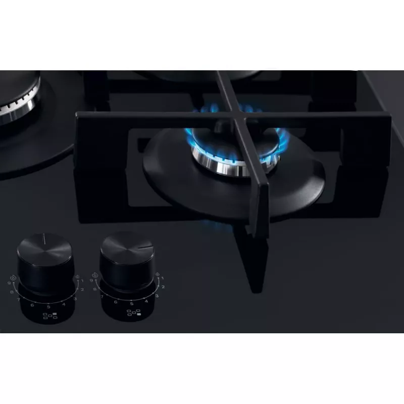 Whirlpool AKWL 728/NB juoda įmontuojama dujinė kaitlentė 75 cm 5 zonos