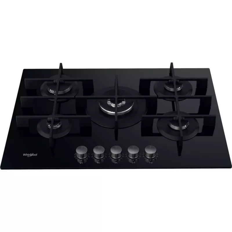 Whirlpool AKWL 728/NB juoda įmontuojama dujinė kaitlentė 75 cm 5 zonos