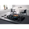 Whirlpool AKWL 728/NB juoda įmontuojama dujinė kaitlentė 75 cm 5 zonos