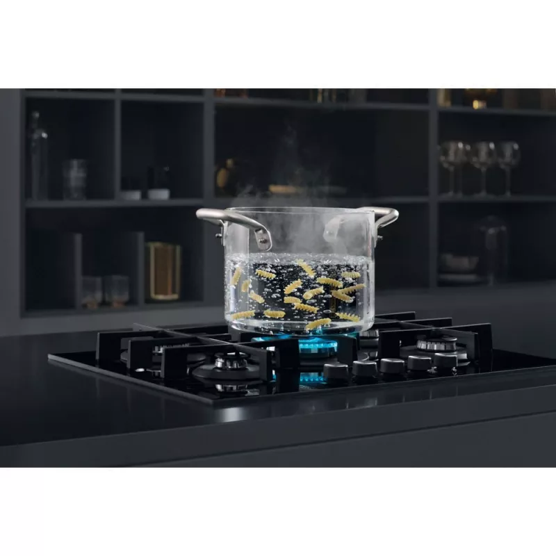 Whirlpool AKWL 728/NB juoda įmontuojama dujinė kaitlentė 75 cm 5 zonos