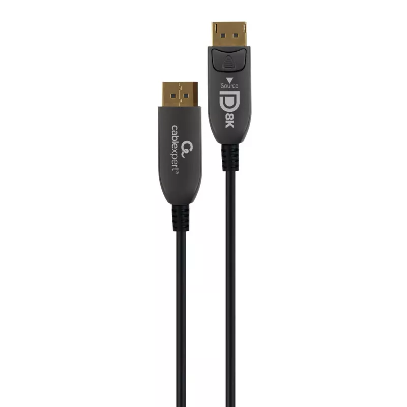 Gembird CC-DP8K-AOC-20M aktyvus optinis DisplayPort kabelis 20 m juodas