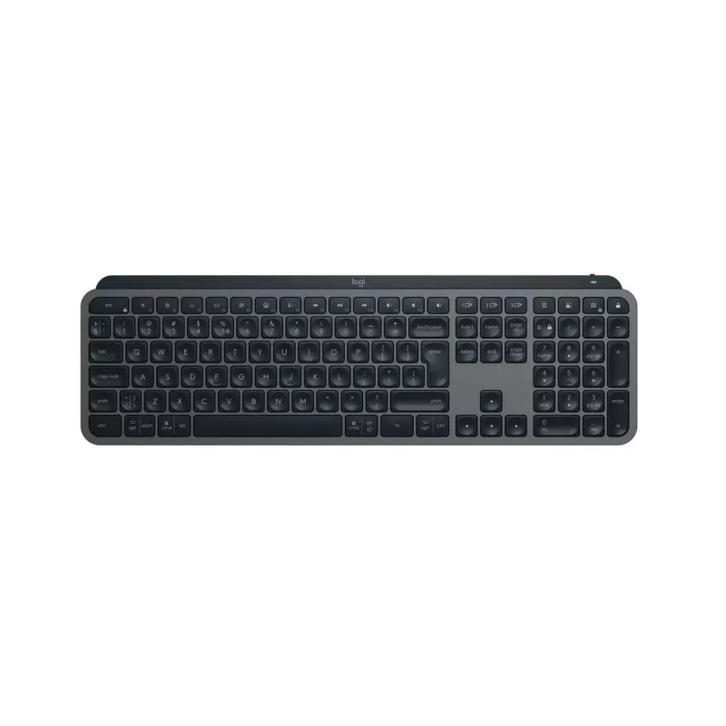 Belaidė pilno dydžio klaviatūra Logitech Master MX Keys S – Bluetooth, QWERTY, žirkliniai jungikliai, LED foninis apšvietimas, Graphite