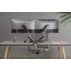 GEMBIRD Reguliuojamas dviejų monitorių laikiklis ant stalo, Space Grey