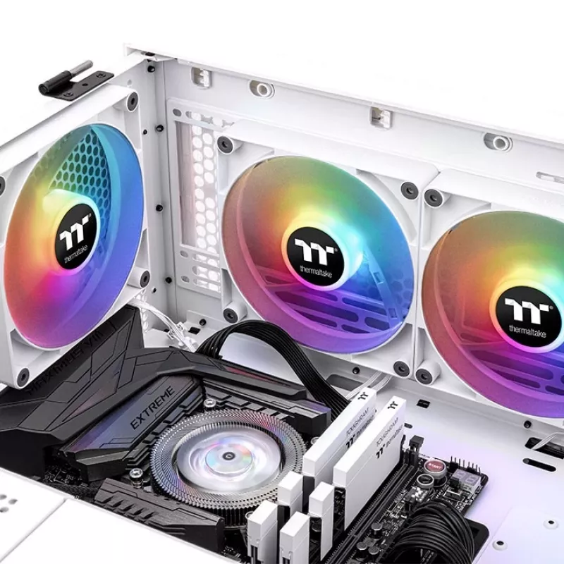 THERMALTAKE PC aušinimo ventiliatorius - CT120 ARGB Sync - 12 cm - Baltas - 2 vnt. pakuotė