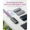 ICY BOX IB-HUB1457-C31 USB 3.2 Gen 1 (3.1 Gen 1) Type-C mėlynas, pilkas USB šakotuvas su 7 prievadais