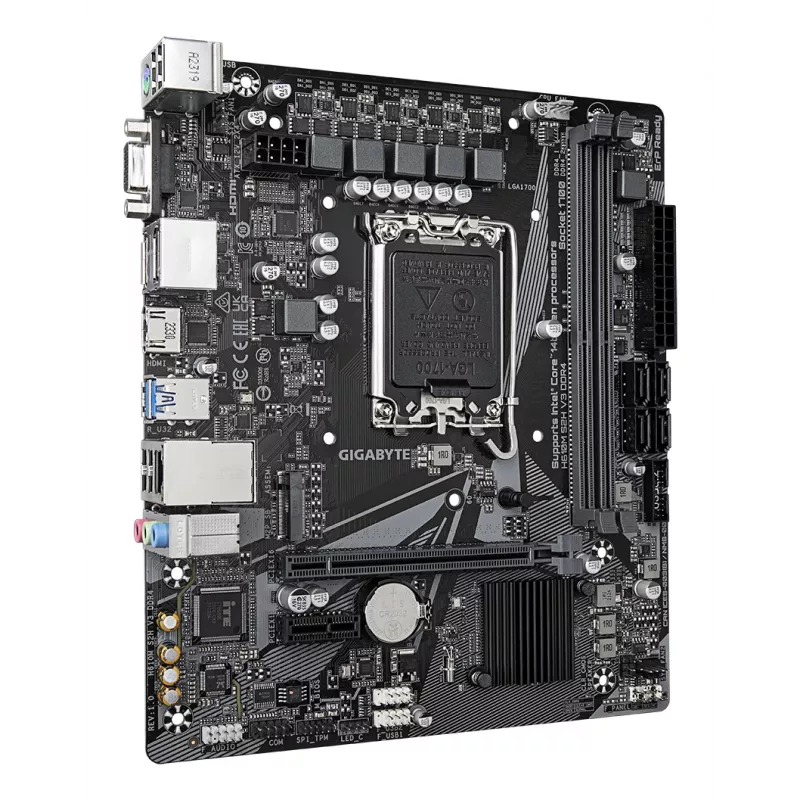 GIGABYTE H610M S2H V3 DDR4 pagrindinė plokštė – palaiko Intel Core 14-os kartos procesorius, 4+1+1 hibridinis skaitmeninis VRM, iki 3200MHz DDR4, 1xPCIe 3.0 M.2, GbE LAN, USB 3.2 Gen 1