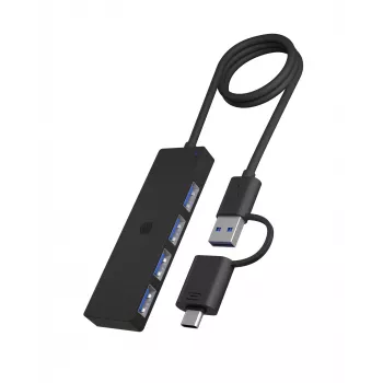 ICY BOX IB-HUB1424-C3 USB 3.2 Gen 1 USB-A + USB-C 5000 Mbit/s juodas