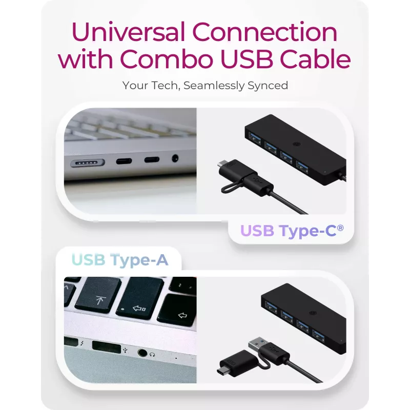 ICY BOX IB-HUB1424-C3 USB 3.2 Gen 1 USB-A + USB-C 5000 Mbit/s juodas