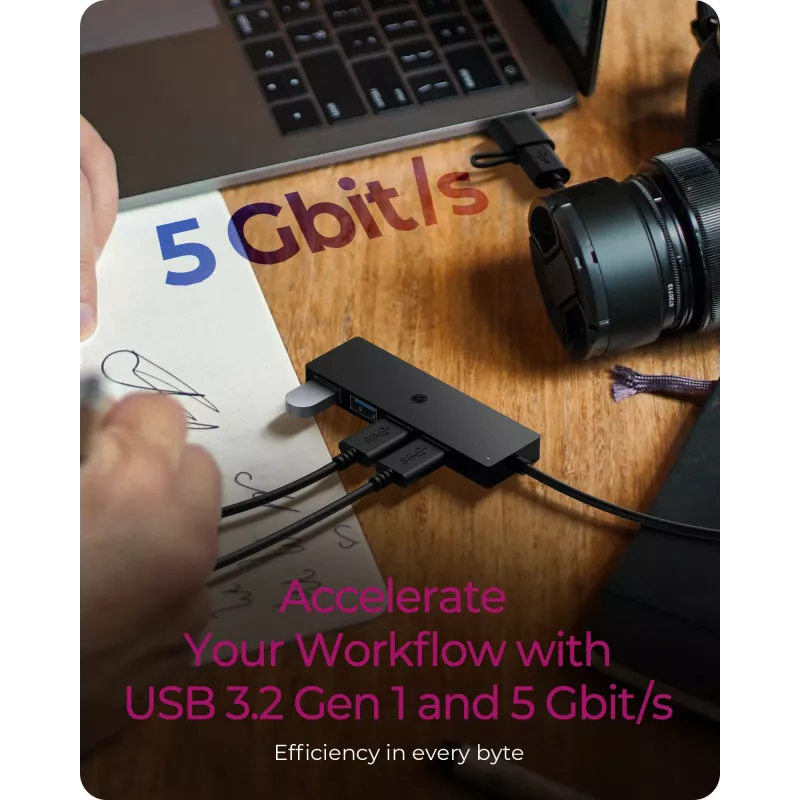 ICY BOX IB-HUB1424-C3 USB 3.2 Gen 1 USB-A + USB-C 5000 Mbit/s juodas