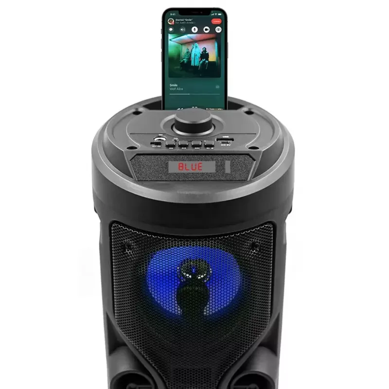 Nešiojamas stereo garsiakalbis SQUEAK SQ1004 Harmony BT 5.0, 40W RMS, Bluetooth 5.0, FM, LED, 8h baterija, Juodas