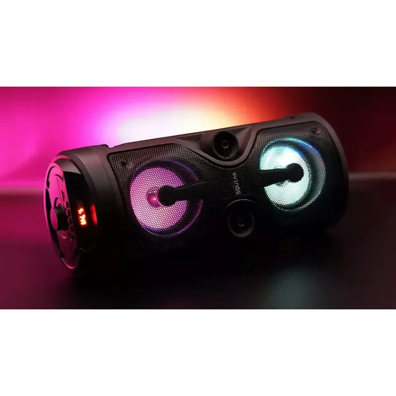 Nešiojamas stereo garsiakalbis SQUEAK SQ1004 Harmony BT 5.0, 40W RMS, Bluetooth 5.0, FM, LED, 8h baterija, Juodas