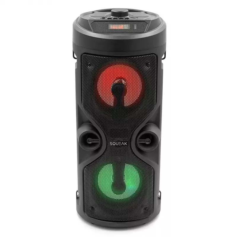 Nešiojamas stereo garsiakalbis SQUEAK SQ1004 Harmony BT 5.0, 40W RMS, Bluetooth 5.0, FM, LED, 8h baterija, Juodas