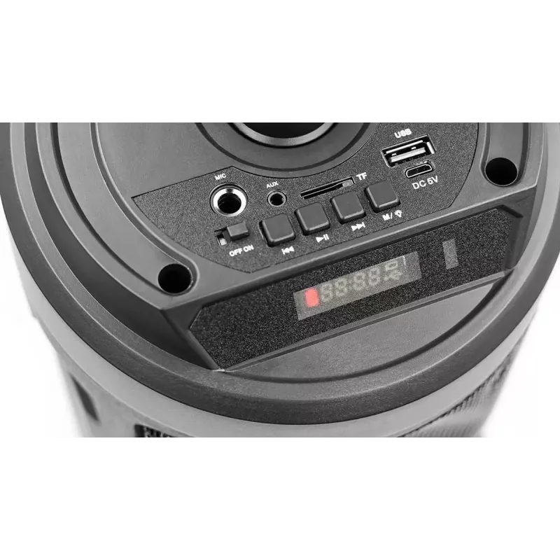 Nešiojamas stereo garsiakalbis SQUEAK SQ1004 Harmony BT 5.0, 40W RMS, Bluetooth 5.0, FM, LED, 8h baterija, Juodas