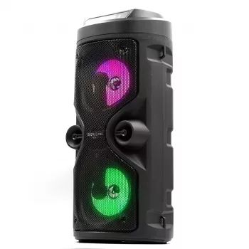 Nešiojamas stereo garsiakalbis SQUEAK SQ1004 Harmony BT 5.0, 40W RMS, Bluetooth 5.0, FM, LED, 8h baterija, Juodas