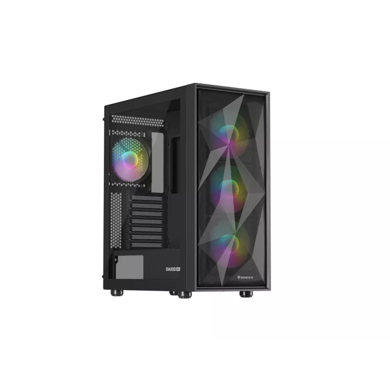 Korpusas GENESIS Diaxid 605 ARGB Midi Tower Juodas