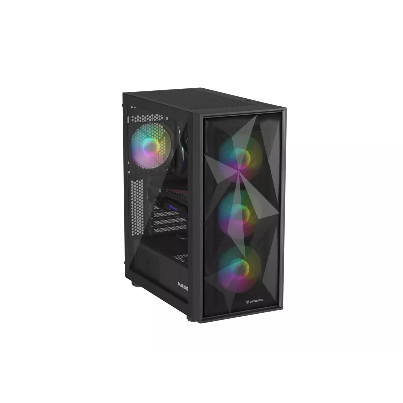 Korpusas GENESIS Diaxid 605 ARGB Midi Tower Juodas