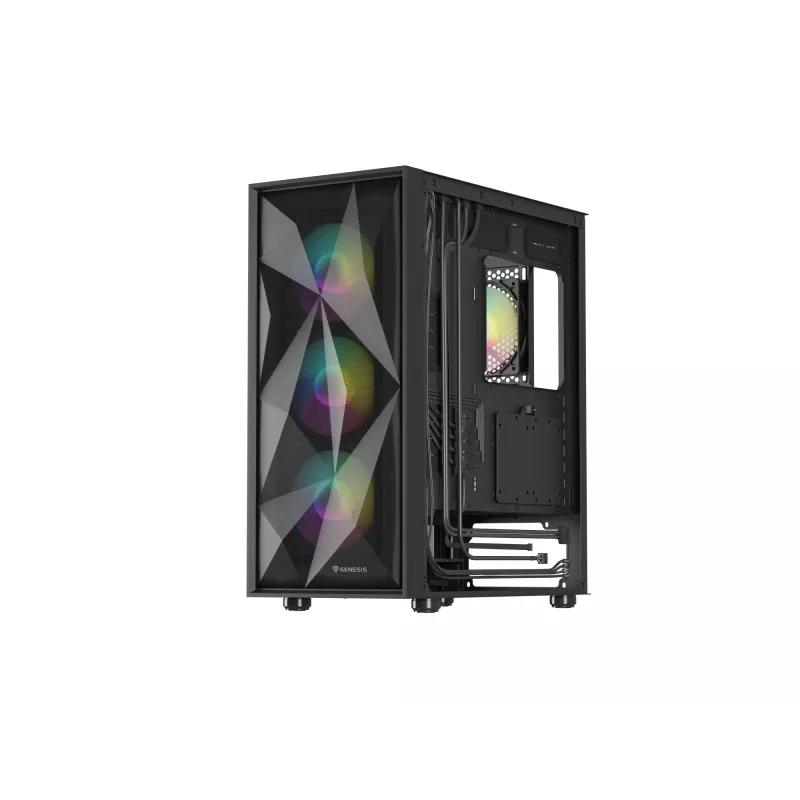 Korpusas GENESIS Diaxid 605 ARGB Midi Tower Juodas