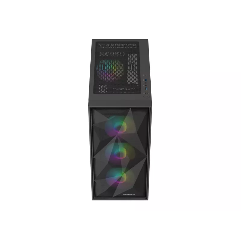 Korpusas GENESIS Diaxid 605 ARGB Midi Tower Juodas