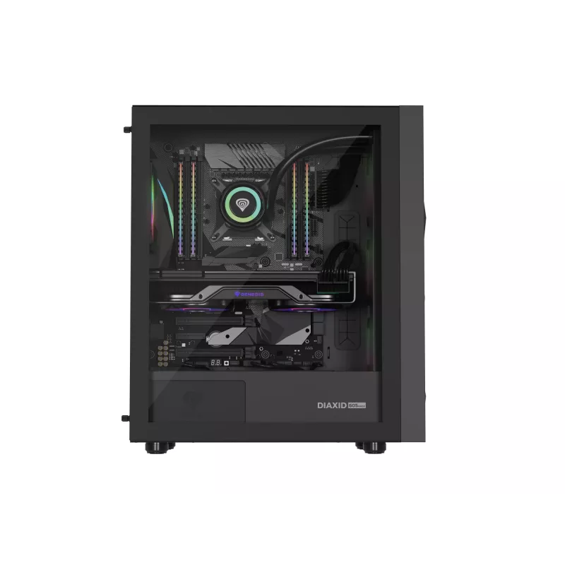 Korpusas GENESIS Diaxid 605 ARGB Midi Tower Juodas