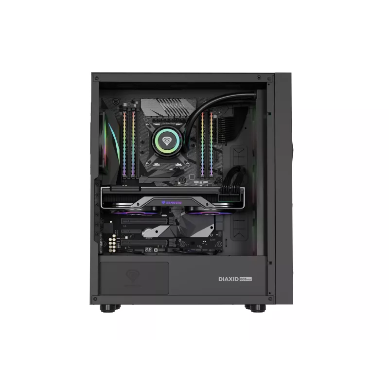 Korpusas GENESIS Diaxid 605 ARGB Midi Tower Juodas