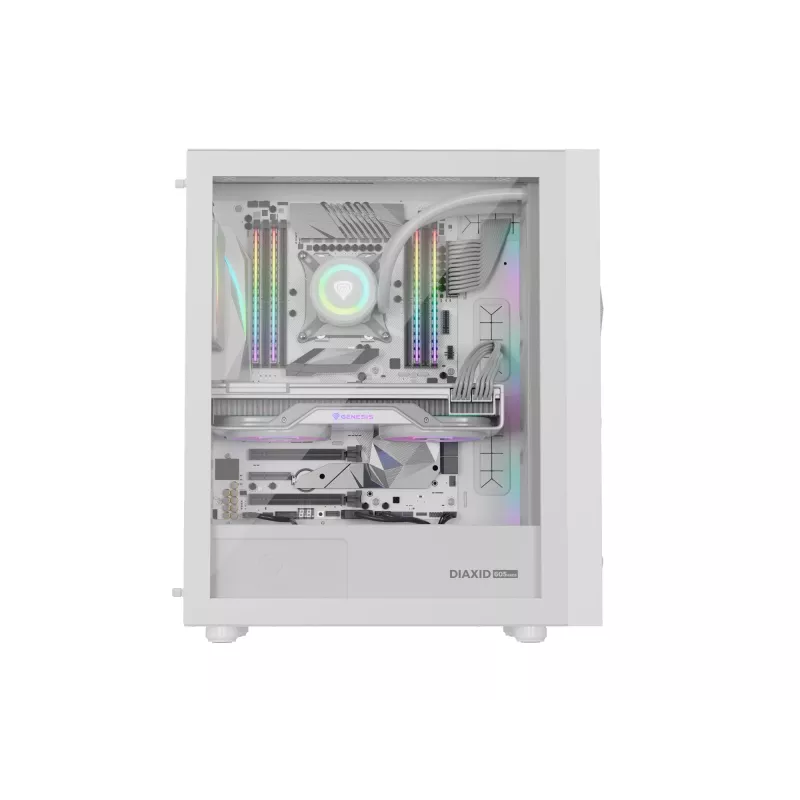 GENESIS Diaxid 605 ARGB Midi Tower Baltas