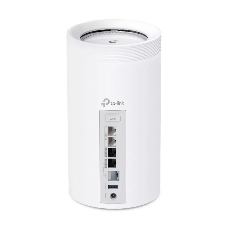 TP-Link Deco BE85 BE19000 belaidžio tinklo maršrutizatorius, WiFi 7, trijų juostų, 10 Gbps prievadai, balta spalva, 2 vnt. komplektas