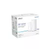 TP-Link Deco BE85 BE19000 belaidžio tinklo maršrutizatorius, WiFi 7, trijų juostų, 10 Gbps prievadai, balta spalva, 2 vnt. komplektas